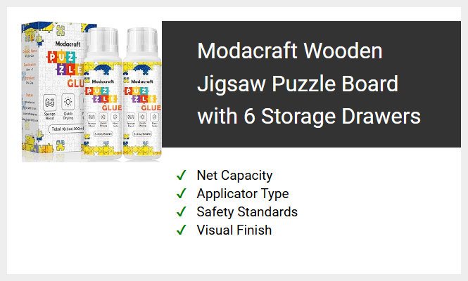 Modacraft Wooden Jigsaw Puzzle Board with 6 Storage Drawers