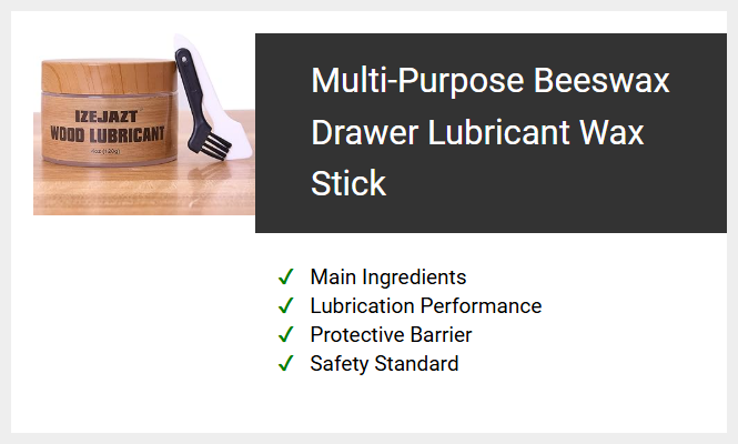 Multi-Purpose Beeswax Drawer Lubricant Wax Stick