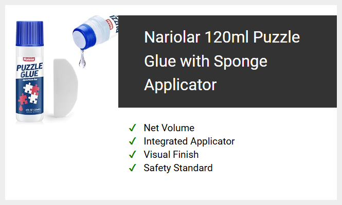 Nariolar 120ml Puzzle Glue with Sponge Applicator