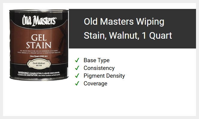 Old Masters Wiping Stain, Walnut, 1 Quart