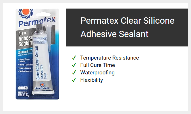 Permatex Clear Silicone Adhesive Sealant