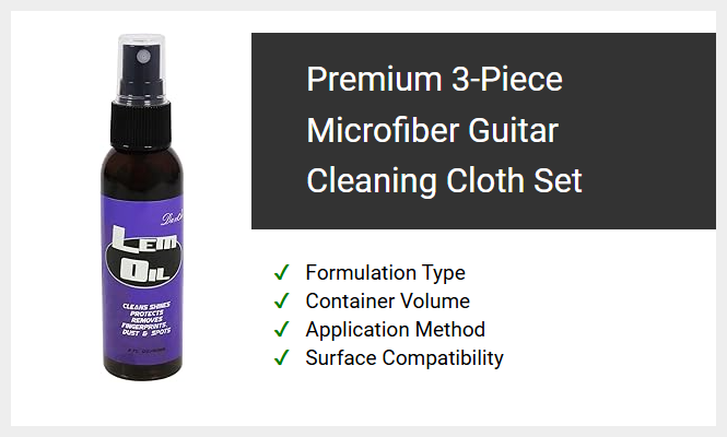 Premium 3-Piece Microfiber Guitar Cleaning Cloth Set