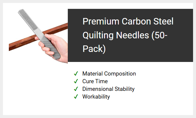 Premium Carbon Steel Quilting Needles (50-Pack)