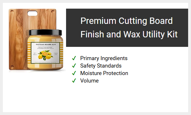 Premium Cutting Board Finish and Wax Utility Kit