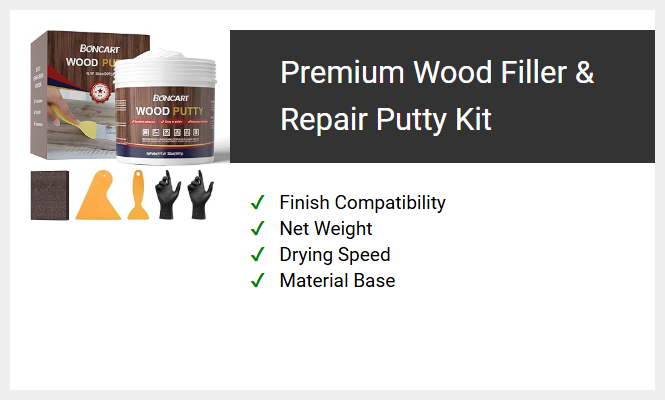 Premium Wood Filler & Repair Putty Kit