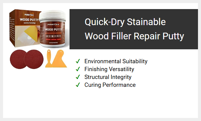 Quick-Dry Stainable Wood Filler Repair Putty