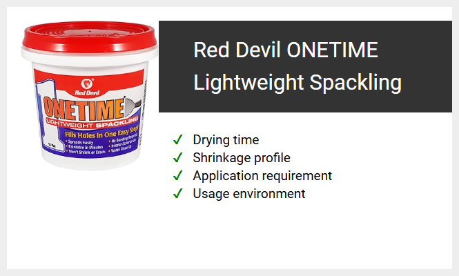 Red Devil ONETIME Lightweight Spackling