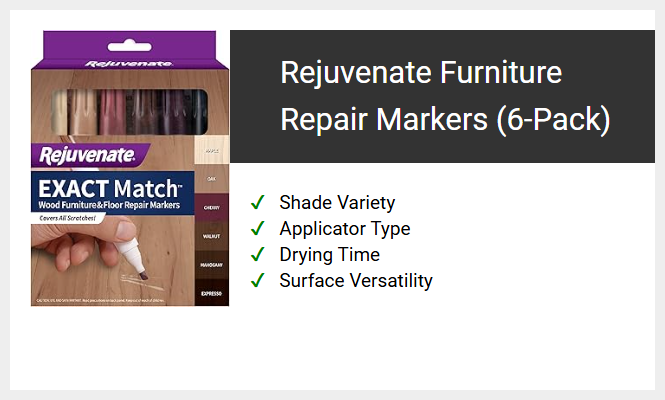 Rejuvenate Furniture Repair Markers (6-Pack)