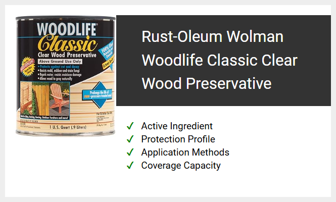 Rust-Oleum Wolman Woodlife Classic Clear Wood Preservative