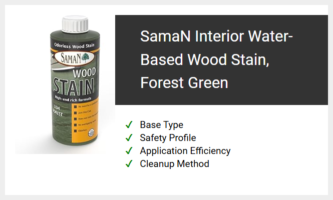 SamaN Interior Water-Based Wood Stain, Forest Green