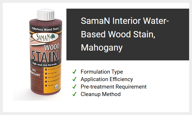 SamaN Interior Water-Based Wood Stain, Mahogany