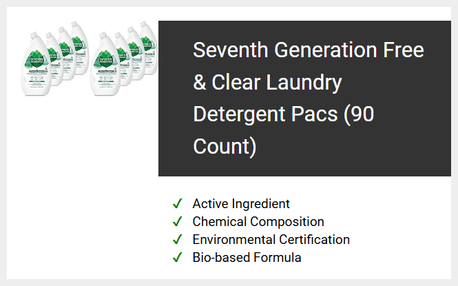 Seventh Generation Free & Clear Laundry Detergent Pacs (90 Count)