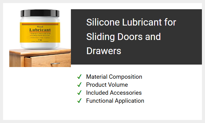 Silicone Lubricant for Sliding Doors and Drawers