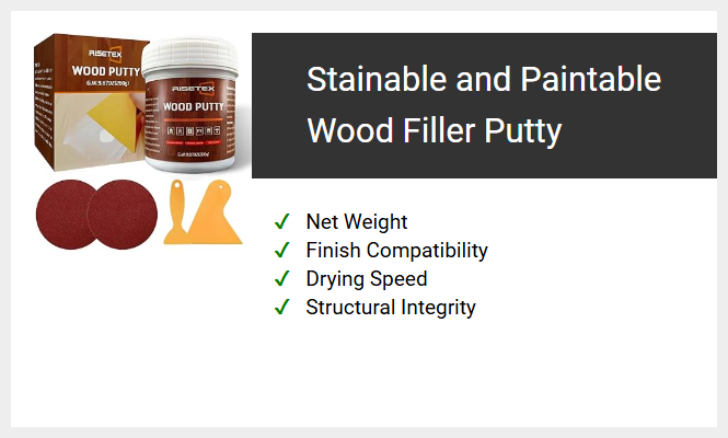 Stainable and Paintable Wood Filler Putty