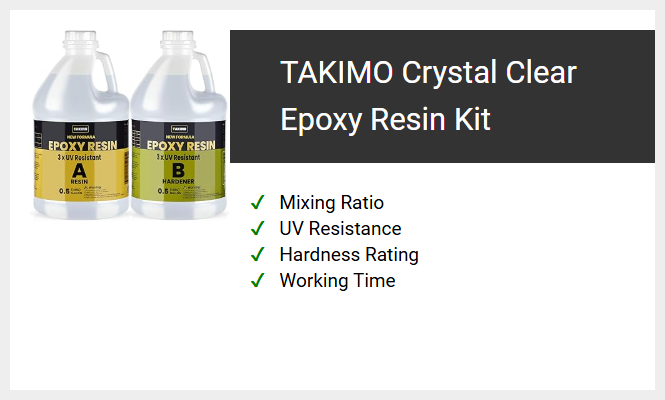 TAKIMO Crystal Clear Epoxy Resin Kit