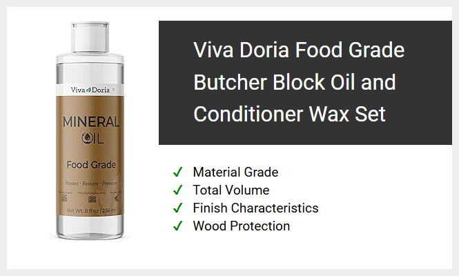 Viva Doria Food Grade Butcher Block Oil and Conditioner Wax Set