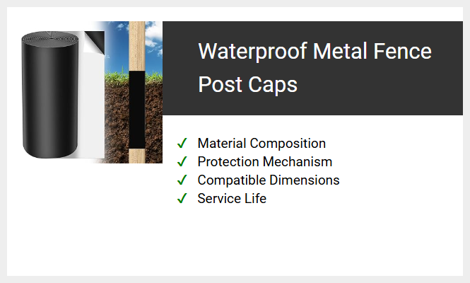 Waterproof Metal Fence Post Caps