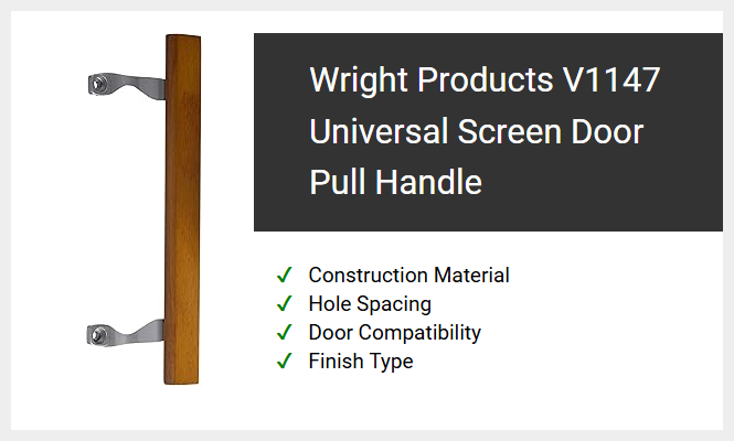 Wright Products V1147 Universal Screen Door Pull Handle