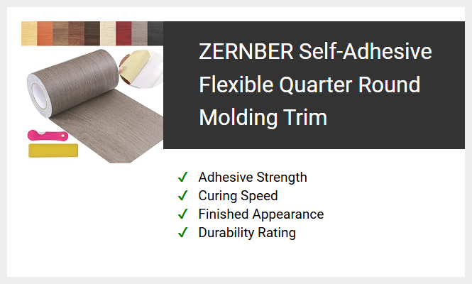 ZERNBER Self-Adhesive Flexible Quarter Round Molding Trim
