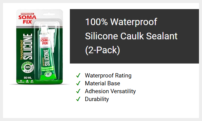 100% Waterproof Silicone Caulk Sealant (2-Pack)
