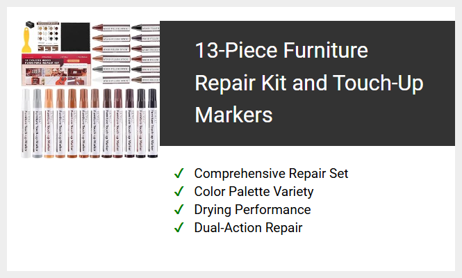 13-Piece Furniture Repair Kit and Touch-Up Markers