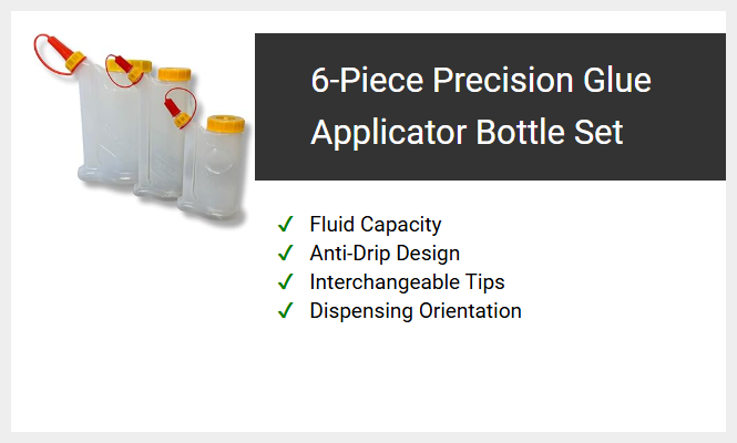 6-Piece Precision Glue Applicator Bottle Set