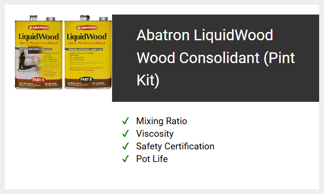 Abatron LiquidWood Wood Consolidant (Pint Kit)