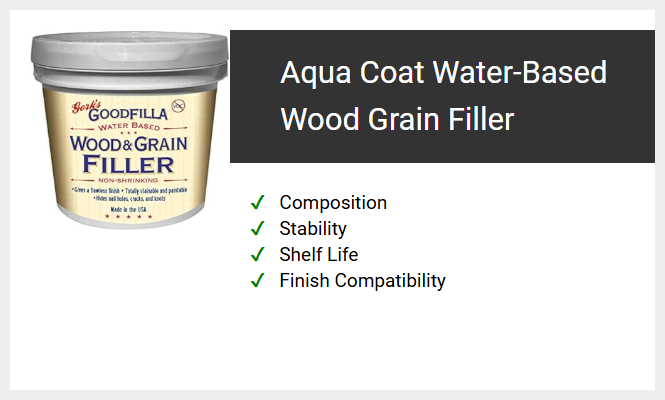 Aqua Coat Water-Based Wood Grain Filler