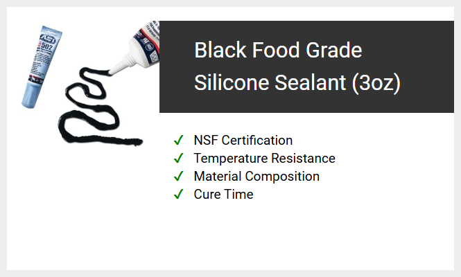 Black Food Grade Silicone Sealant (3oz)