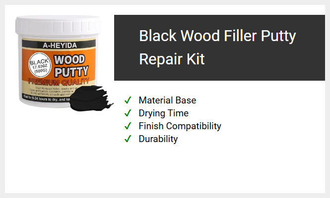 Black Wood Filler Putty Repair Kit