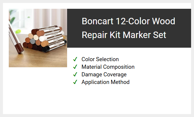 Boncart 12-Color Wood Repair Kit Marker Set