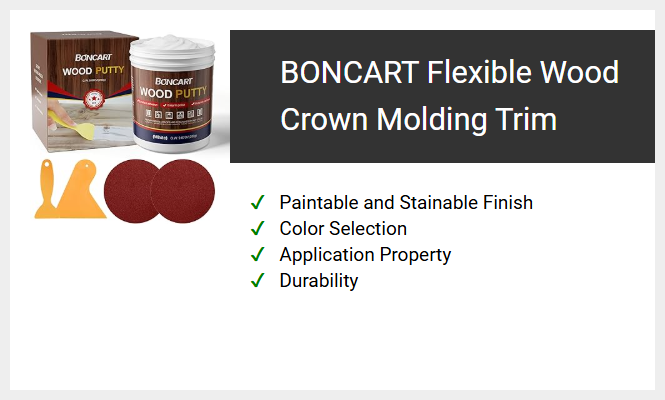 BONCART Flexible Wood Crown Molding Trim
