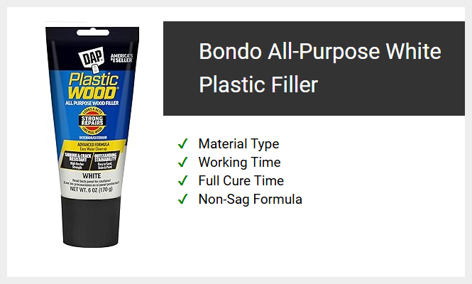 Bondo All-Purpose White Plastic Filler