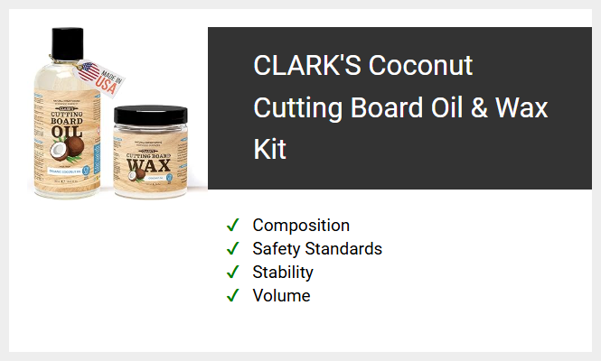 CLARK'S Coconut Cutting Board Oil & Wax Kit