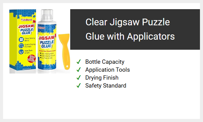 Clear Jigsaw Puzzle Glue with Applicators