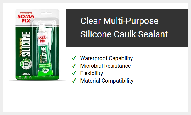 Clear Multi-Purpose Silicone Caulk Sealant