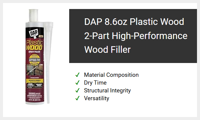 DAP 8.6oz Plastic Wood 2-Part High-Performance Wood Filler