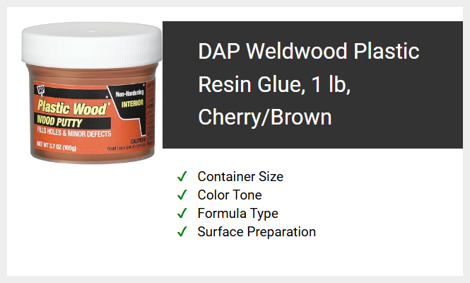 DAP Weldwood Plastic Resin Glue, 1 lb, Cherry/Brown