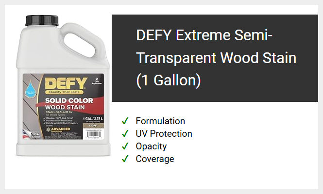 DEFY Extreme Semi-Transparent Wood Stain (1 Gallon)