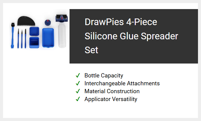 DrawPies 4-Piece Silicone Glue Spreader Set