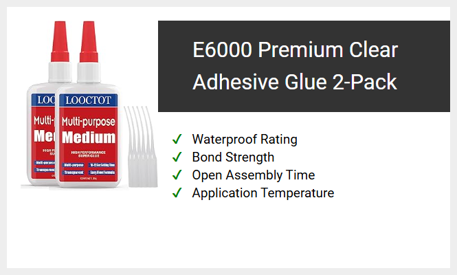 E6000 Premium Clear Adhesive Glue 2-Pack