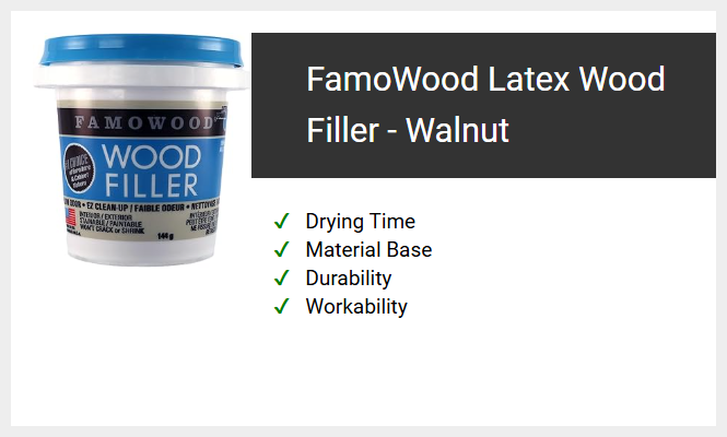 FamoWood Latex Wood Filler - Walnut
