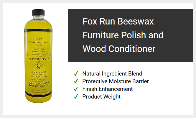 Fox Run Beeswax Furniture Polish and Wood Conditioner