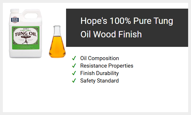 Hope's 100% Pure Tung Oil Wood Finish