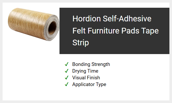 Hordion Self-Adhesive Felt Furniture Pads Tape Strip
