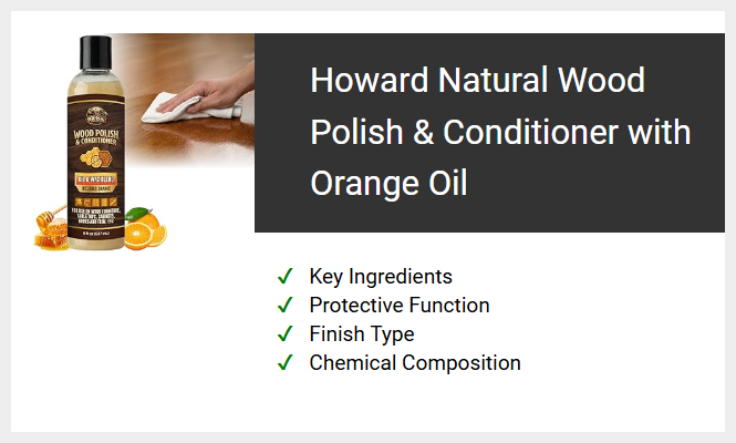 Howard Natural Wood Polish & Conditioner with Orange Oil