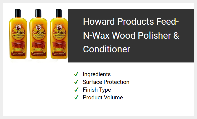 Howard Products Feed-N-Wax Wood Polisher & Conditioner
