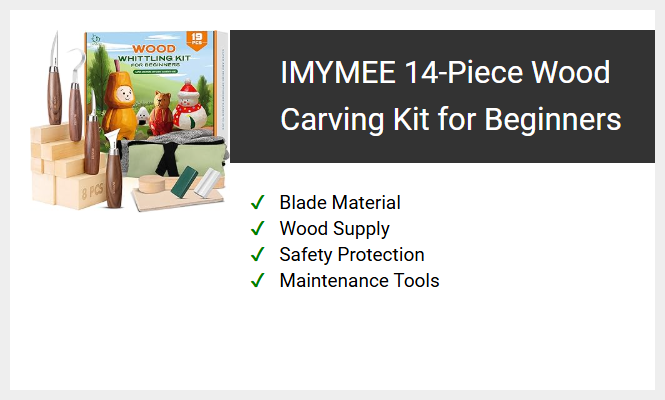 IMYMEE 14-Piece Wood Carving Kit for Beginners