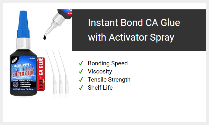 Instant Bond CA Glue with Activator Spray