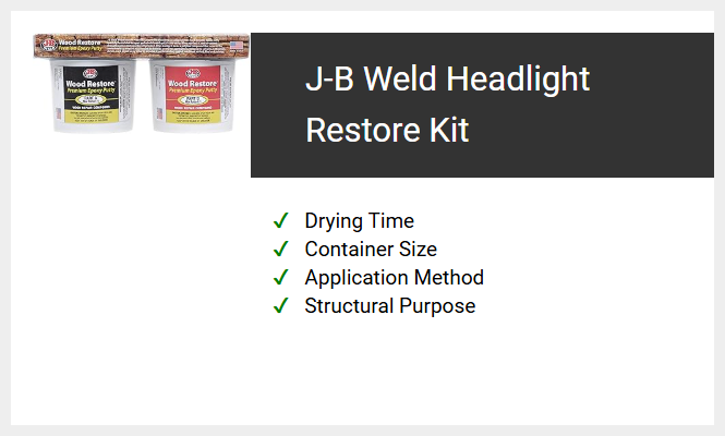 J-B Weld Headlight Restore Kit